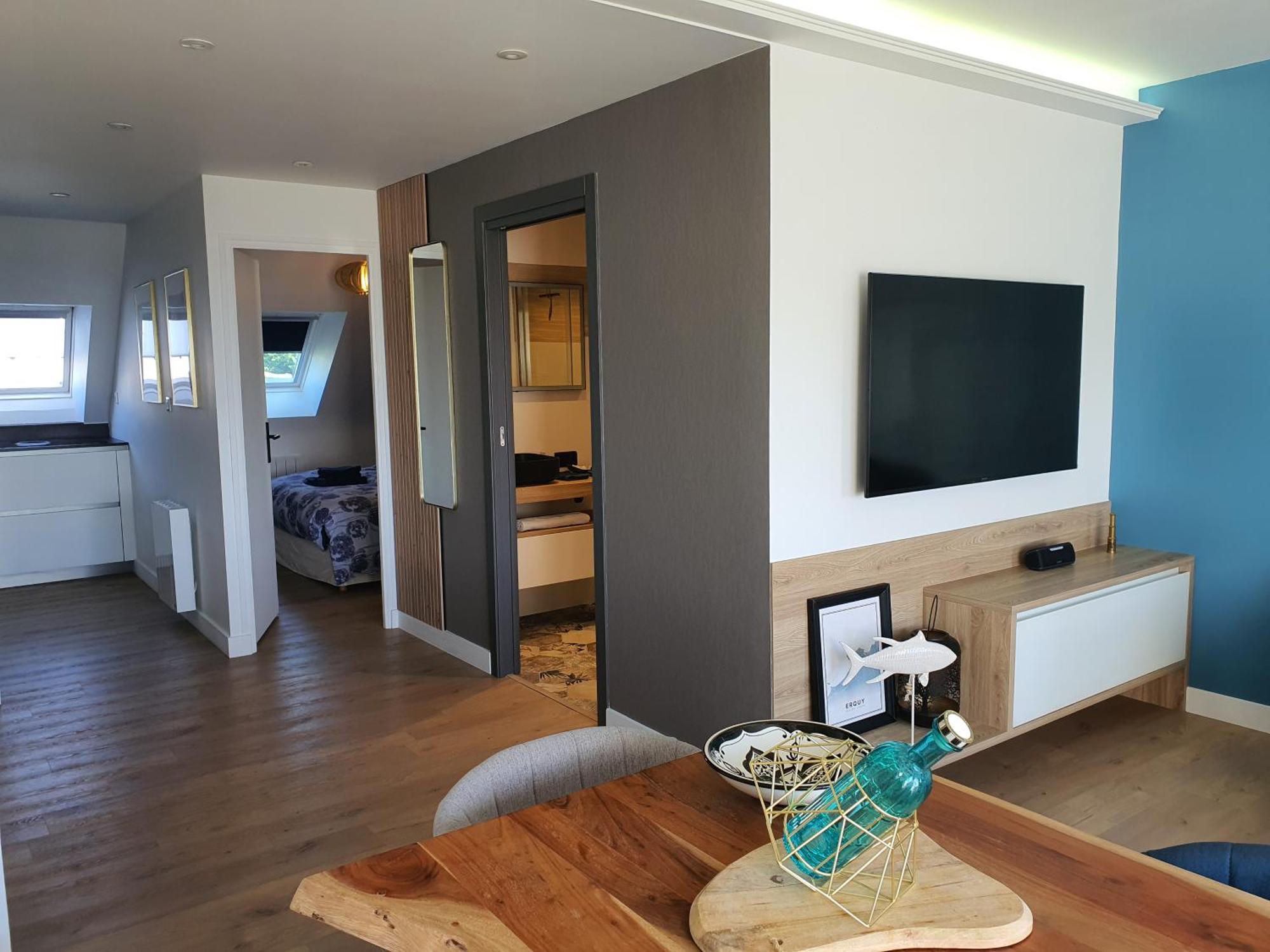 Appartement Bretagne Vue Mer Exceptionnelle Sur Les Hauts D'Erquy Au Calme ! Et Au Pied Du Gr34 Exteriör bild